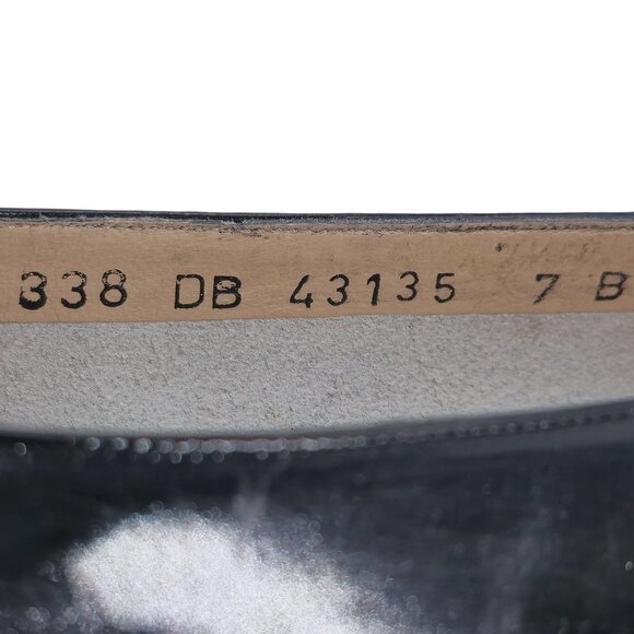 Vintage Salvatore Ferragamo Italy Womens 7B Black Leather Vara Bow Pumps Heels - Picture 7 of 11